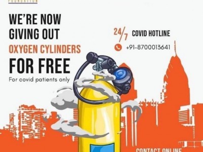 Hemkunt Foundation’s Crowdfunding campaign for OXYGEN CYLINDER RELIEF